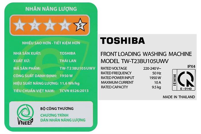 Máy giặt Toshiba Inverter 9.5 kg TW-T23BU105UWV(MG)